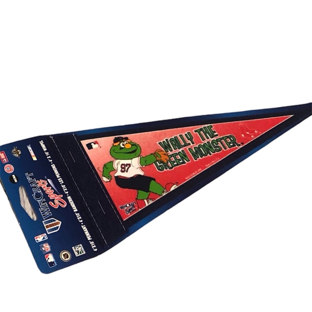 Wincraft MLB Boston Red Sox Mini 4 x 10 Pennant Red Sox Wally The Green Monster - Picture 5 of 8